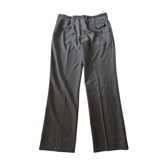 Prada Gray Wool Dress Pants, Size Italian 46/L, with matching belt, runway - Picture 2 of 16